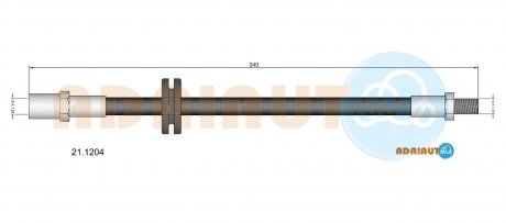 LADA шланг гальмівний передн. 2108-09 ADRIAUTO 21.1204