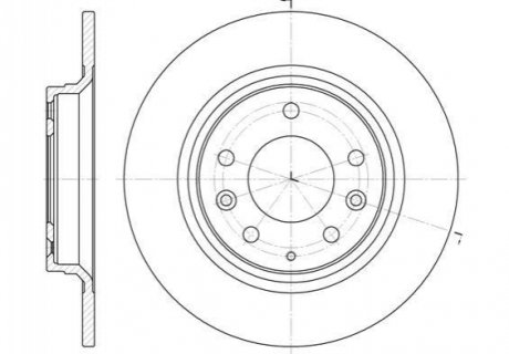 Диск тормозной (задний) Mazda 6 02-13/626 98-02/MX-5 05-14 (280x10) WOKING D6881.00 (фото 1)