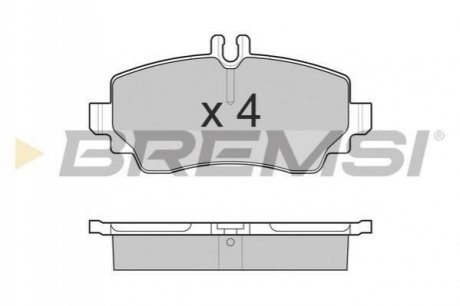 Колодки тормозные (передние) MB Vaneo (W414) 02-05 BREMSI BP3015