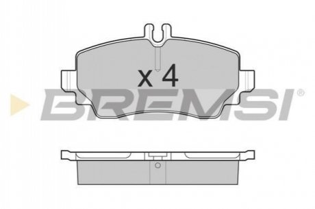 Гальмівні колодки перед. MB Vaneo 02-05 (TRW) BREMSI BP3015 (фото 1)