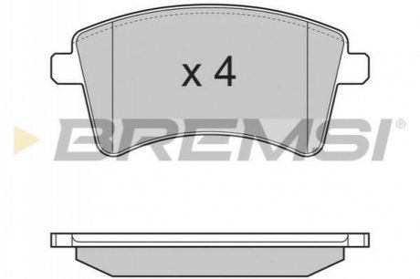 Гальмівні колодки перед. Kangoo 08- (R15/R16) BREMSI BP3367