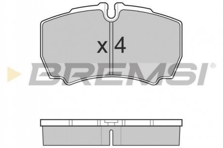 Колодки тормозные (задние) Iveco Daily III-VI 99- BREMSI BP3025 (фото 1)