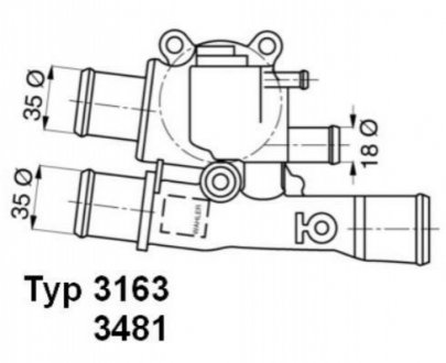 Термостат Fiat Doblo 1.6 01- WAHLER 316388D