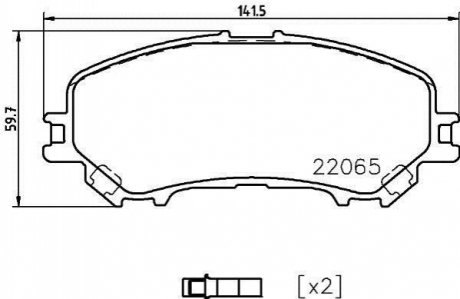 Колодки тормозные (передние) Nissan Qashqai II/X-Trail/ Renault Kadjar 13- NISSHINBO NP2078