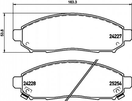 Колодки тормозные (передние) Nissan Leaf (ZE0)/NV200 10- NISSHINBO NP2082