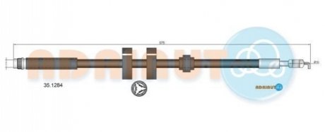 Шланг гальм. передн. PEUGEOT 607 -10 ADRIAUTO 35.1284