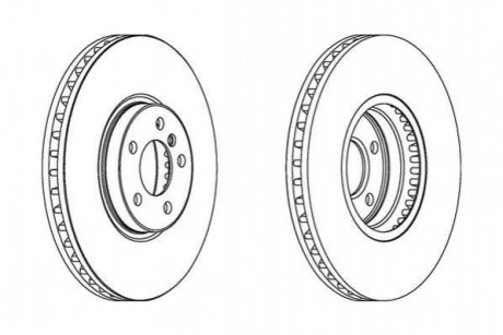 Диск тормозной (передний) BMW X5 (E53) 02-06 (356x36) Jurid 562357JC-1