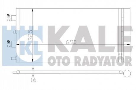 Радиатор кондиционера Dacia Duster 1.5D 10-18 Kale 342840 (фото 1)