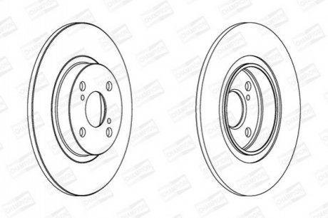 TOYOTA диск гальмів.задн.Corolla 97- CHAMPION 562412CH