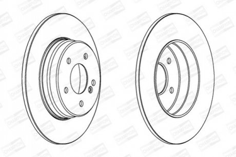 Диск тормозной (задний) MB C-class (W202/W203)/E (W210/W124)/CLK/SLK 93-11 (290x10) CHAMPION 562014CH