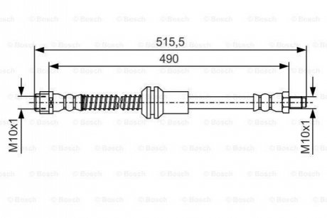 Шланг гальмівний передн. GLK-CLASS 08- BOSCH 1987481721