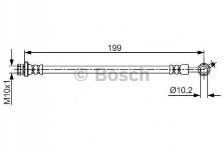 NISSAN гальм.шланг задн. лів. JUKE 10- BOSCH 1987481699