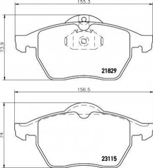 Колодки тормозные (передние) Opel Astra G 99-02/Vectra B 95-03/Calibra A 91-97/Saab 9-3 98-09 MINTEX MDB1813