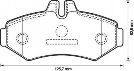 Колодки тормозные (задние) MB Sprinter 308-316 95-06/G-class (W461/W463) 97-/VW LT 28-35 96-06 Jurid 571950J