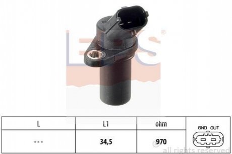 Датчик положения коленвала Opel Astra G/Vectra C 2.0-2.2 DTI 99-06 EPS 1.953.235