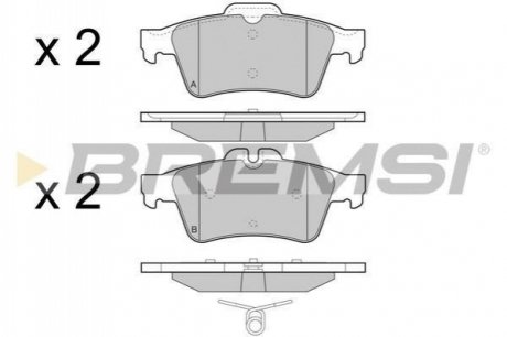 Колодки тормозные (задние) Peugeot 508 10-18 BREMSI BP3465 (фото 1)