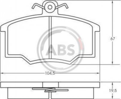 Колодки гальмівні перед. Audi 100/80 (80-91) A.B.S. 36138