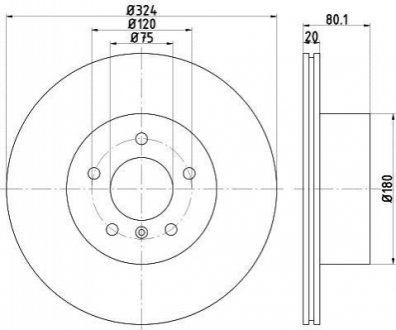 Диск тормозной (задний) BMW X5 (E53) 4.4-4.8 02-06 (324x20) TEXTAR 92146303