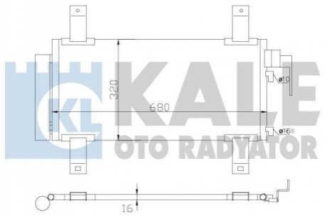 Радиатор кондиционера Mazda 6 1.8-3.0 02-08 Kale 392100