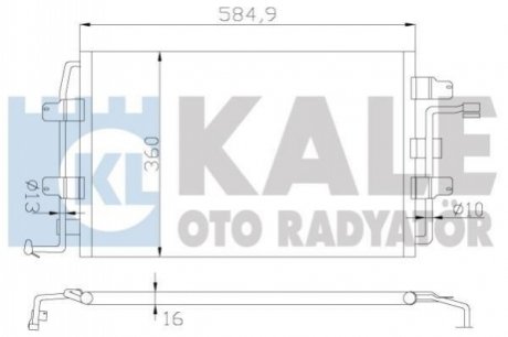 VW радіатор кондиціонера New Beetle 00- Kale 376400