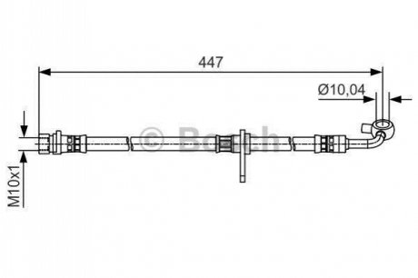 Шланг тормозной Honda CRV 07> L=447 передн L BOSCH 1987481511