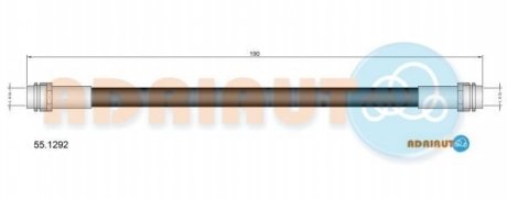 VW шланг гальм. задн. PHAETON 02- ADRIAUTO 55.1292