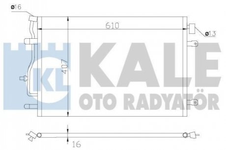 Радиатор кондиционера Audi A4/A6 00-05 Kale 375700
