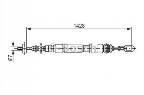 VOLVO трос ручного гальма 480-440 87- BOSCH 1987477353