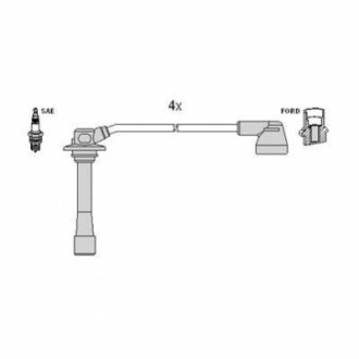 Провода зажигания Mazda 626 1.8/2.0 16V 97-02 (к-кт) HITACHI 134273