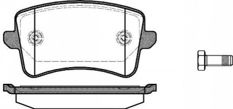 Колодки тормозные (задние) Audi A4/A5/Q5 07- WOKING P12433.00