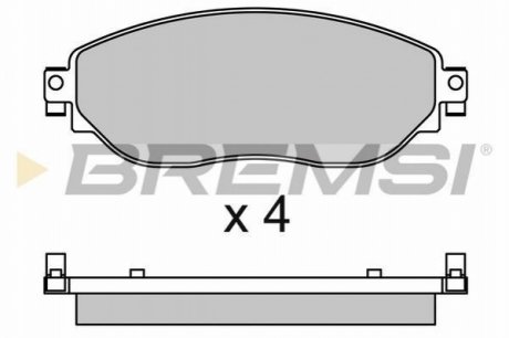 Гальмівні колодки перед. Trafic/Vivaro 14- BREMSI BP3653