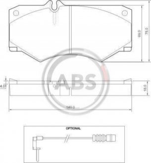 Колодки тормозные (передние) MB 207-410D A.B.S. 36490