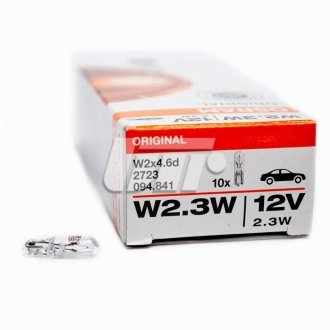 ЛАМПА W2,3W 12V 2,30 W W2x4.6d FS STANDARD OSRAM 2723