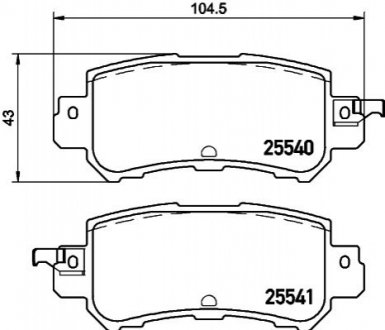 Колодки тормозные (задние) Mazda CX-3 15-/CX-5 11-17 NISSHINBO NP5052