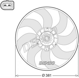 Вентилятор радиатора (электрический) Audi A4 1.8TFSI-3.0TDI 09-/A6 2.8FSI 11- DENSO DER02006