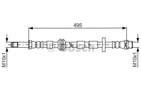 Гальмівний шланг AUDI A8/S8 \'\'F \'\'10>> BOSCH 1987481692 (фото 1)