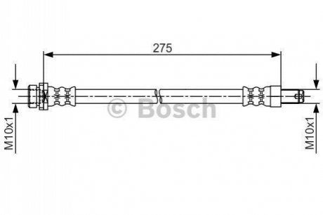 Шланг гальм. задн. FORD Transit 16 - BOSCH 1987481704