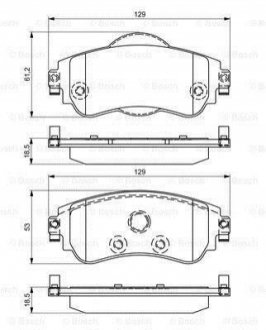 Колодки тормозные (передние) Citroen C4 09-/DS4 11-15 BOSCH 0986495304