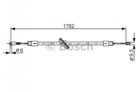 Трос русного гальма передн. DB ML163 BOSCH 1987477902