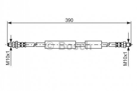 FORD шланг гальмівний задн.KA -09/98 BOSCH 1987476603