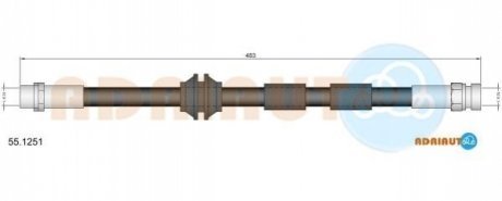 VW гальм.шланг перед. Sharan 95- ADRIAUTO 55.1251