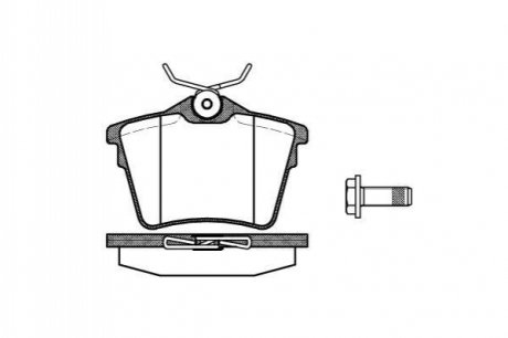 Колодки тормозные (задние) Citroen C5 08-/Peugeot 407 04-/607 00-11 WOKING P10033.00