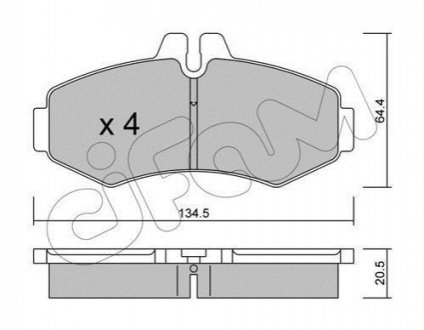 Колодки тормозные (передние) MB Vito (W638) 96- CIFAM 822-573-0