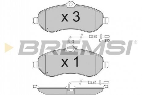 Колодки тормозные (передние) Citroen Jumpy/Fiat Scudo/Peugeot Expert 07- BREMSI BP3283