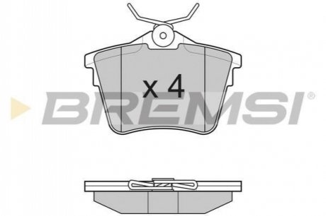 Колодки тормозные (задние) Peugeot 407 1.6-2.0 HDI 04- BREMSI BP3183