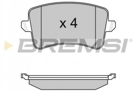 Колодки тормозные (задние) Audi A4/A5/Q5 07- BREMSI BP3349 (фото 1)
