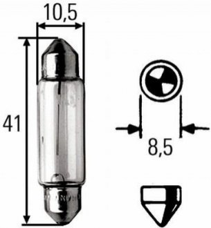 C18W SV 8.5 24V, K (18W) автолампа HELLA 8GM 002 091-241