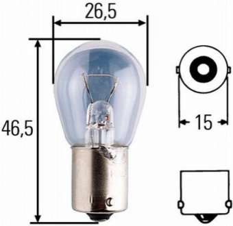 R 24/18W 24V BA 15 s 18W автолампа HELLA 8GA 002 072-241