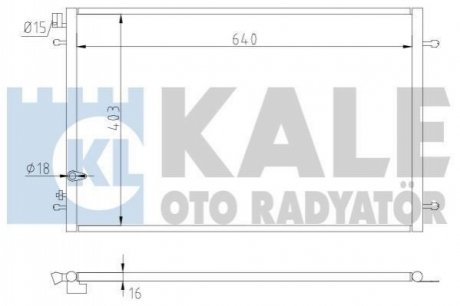 Радиатор кондиционера Audi A6 2.0-5.2 04-11 Kale 375300