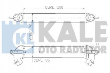 Радиатор интеркулера Fiat Doblo 1.3/1.9 jTD 01- Kale 157000 (фото 1)